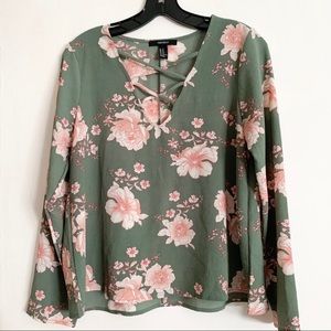 Forever21 Caged Floral Top